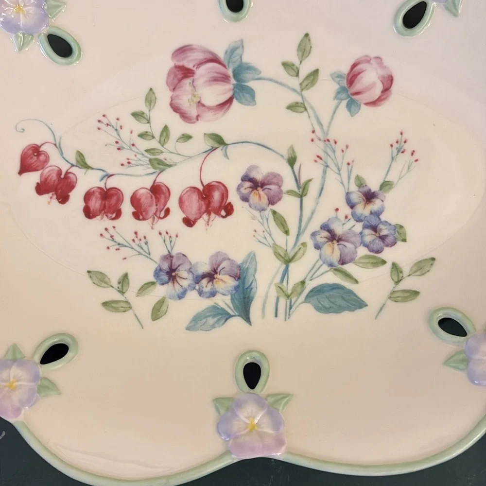 Lenox Spring Bouquet Porcelain Jewelry Tray.